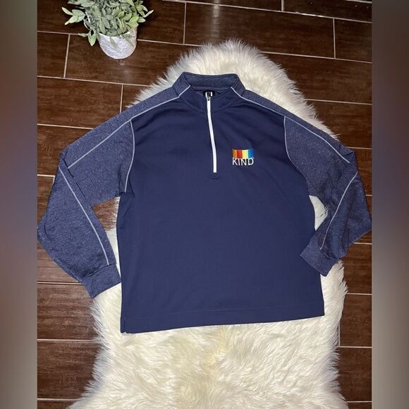 Footjoy navy blue 1/4 zip pullover sz XL - Picture 1 of 7